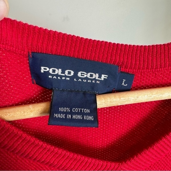 Polo Golf Ralph Lauren 90s Vintage V-Neck Knit Vest - Picture 5 of 7